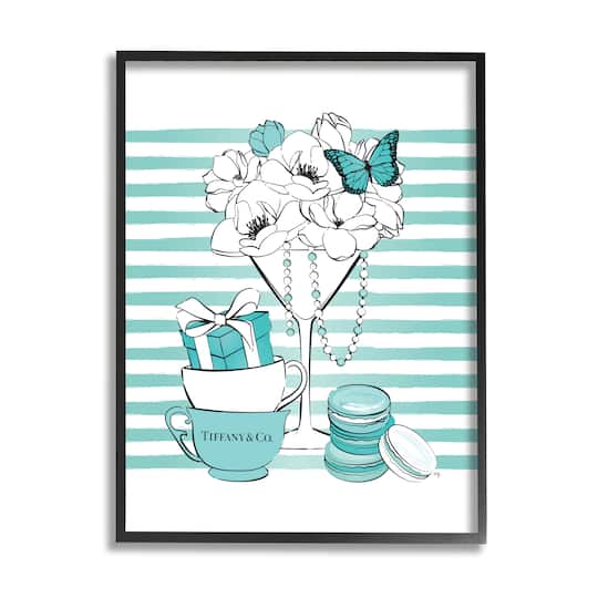 Stupell Industries Glass of Glam Fashion Black Framed Wall Art